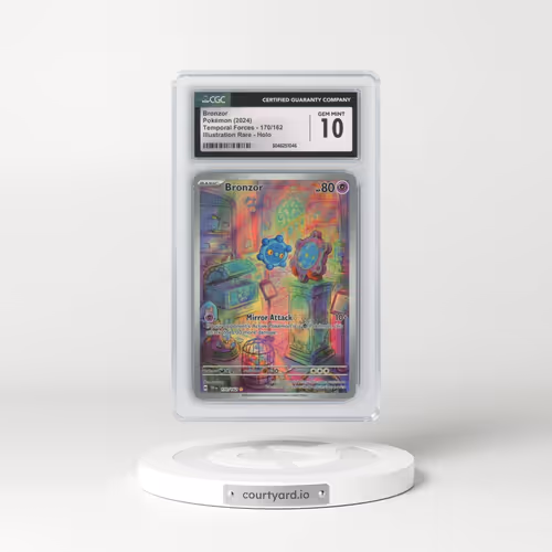 2024 Pokémon Tef EN-Temporal Forces #170 Bronzor - Illustration Rare (CGC 10 GEM MINT)