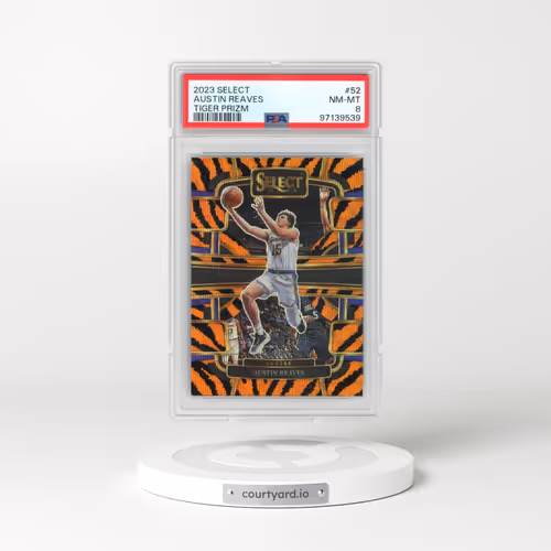 2023 Panini Select #52 Austin Reaves - Tiger Prizm (PSA 8 NM-MT)