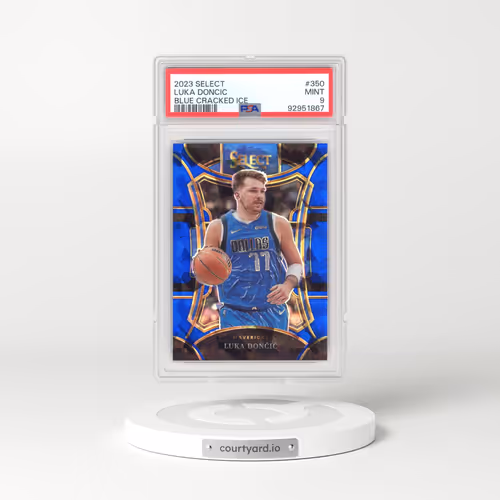 2023 Panini Select #350 Luka Doncic - Blue Cracked Ice (PSA 9 MINT)