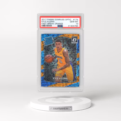 2017 Panini Donruss Optic #174 Kyle Kuzma - Fast Break Orange (PSA 10 GEM MINT)