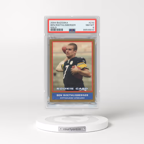 2004 Bazooka #210 Ben Roethlisberger - Gold (PSA 8 NM-MT)