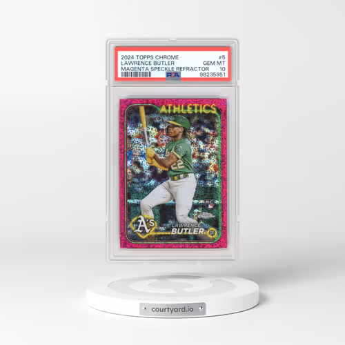 2024 Topps Chrome #5 Lawrence Butler - Magenta Speckle Refractor (PSA 10 GEM MINT)