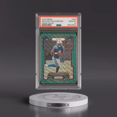 2023 Panini Prizm #343 Anthony Richardson - Green Wave (PSA 10 GEM MINT)