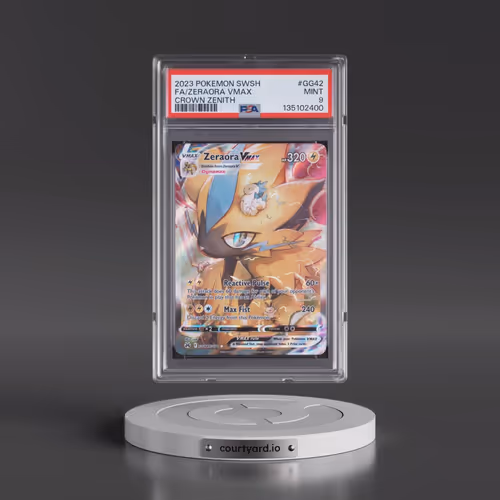 2023 Pokémon Sword and Shield Crown Zenith #GG42 Zeraora Vmax - Full Art (PSA 9 MINT)