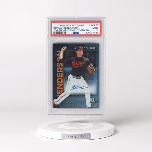 2020 Bowman Platinum Top Prospects #TOP70 Gunnar Henderson - Autograph (PSA 9 MINT)
