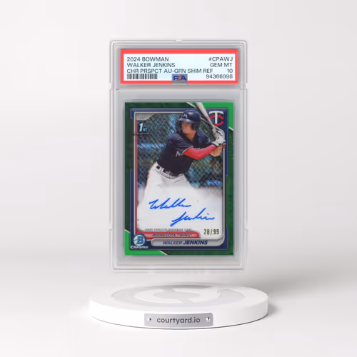 2024 Bowman Chrome Prospect Autographs #CPAWJ Walker Jenkins - Green Shimmer (PSA 10 GEM MINT)