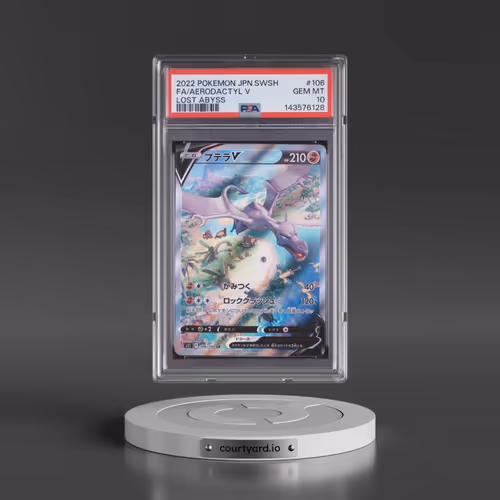 2022 Pokémon Sword & Shield Lost Abyss #106 Aerodactyl V - Holo Full Art (PSA 10 GEM MINT)