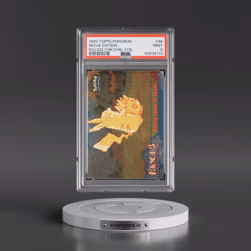 1999 Topps Pokémon the Movie Edt #48 Movie Edition - Racing Cheek to Cheek-Foil (PSA 9 MINT)