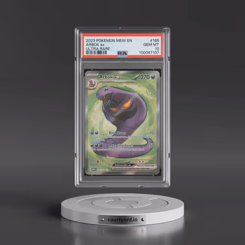 2023 Pokémon Mew EN-151 #185 Arbok EX - Holo Ultra Rare (PSA 10 GEM MINT)