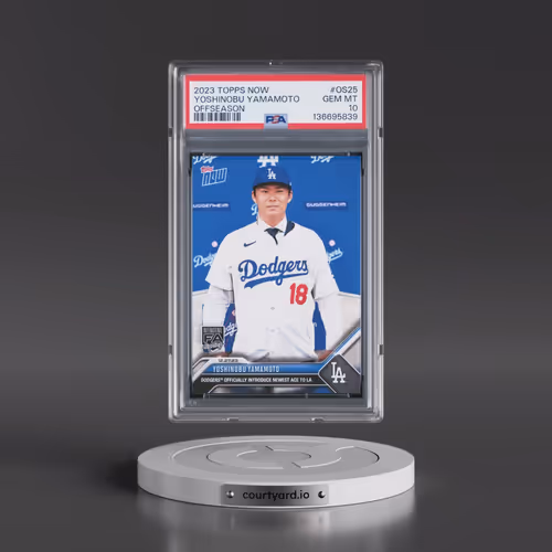 2023 Topps Now Offseason #OS25 Yoshinobu Yamamoto (PSA 10 GEM MINT)