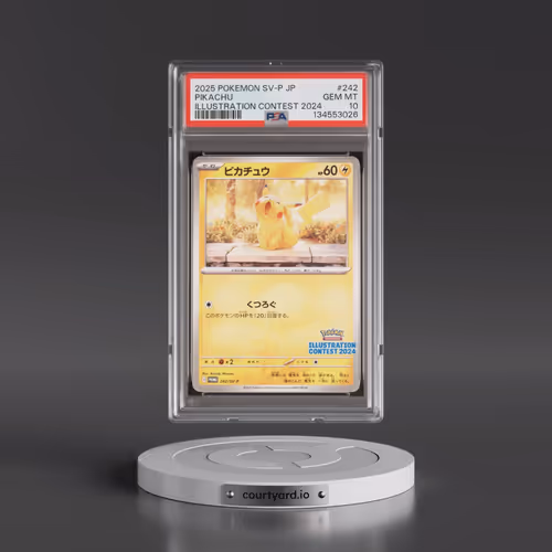 2025 Pokémon SV-P Promo #242 Pikachu - Illustration Contest 2024 (PSA 10 GEM MINT)