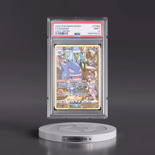 2022 Pokémon Sword & Shield Lost Origin #TG06 Gengar - Full Art (PSA 9 MINT)