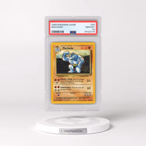 1999 Pokémon Game #34 Machoke (PSA 10 GEM MINT)