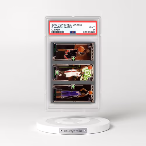 2003 Topps Rookie Matrix #WJB Chris Bosh/Dwyane Wade/LeBron James (PSA 9 MINT)