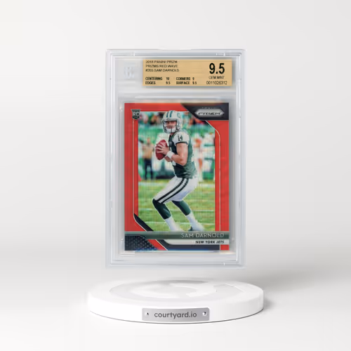 2018 Panini Prizm #203 Sam Darnold - Red Wave Prizm (BGS 9.5 GEM MINT)