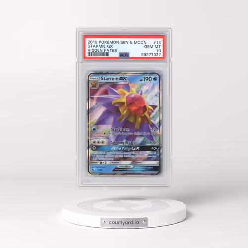2019 Pokémon Sun & Moon Hidden Fates #14 Starmie GX - Holo (PSA 10 GEM MINT)