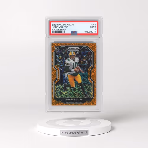 2020 Panini Prizm #363 Jordan Love - Lazer Prizm (PSA 9 MINT)