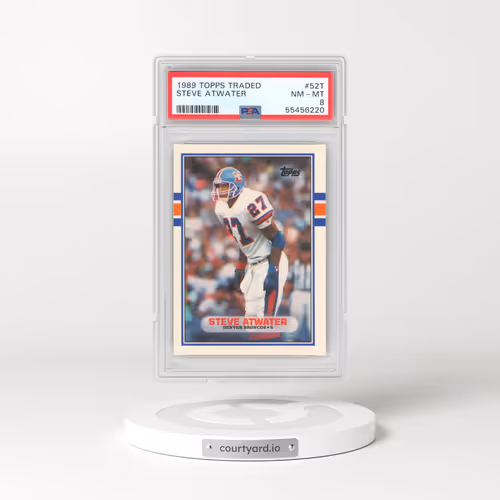 1989 Topps Traded #52T Steve Atwater (PSA 8 NM-MT)