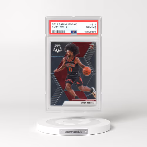 2019 Panini Mosaic #211 Coby White (PSA 10 GEM MINT)