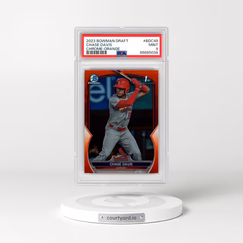 2023 Bowman Draft #BDC48 Chase Davis - Chrome-Orange Refractor (PSA 9 MINT)