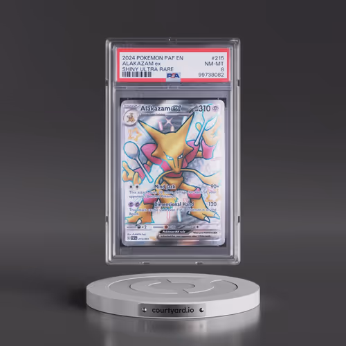 2024 Pokémon Paf EN-Paldean Fates #215 Alakazam EX - Holo Shiny Ultra Rare (PSA 8 NM-MT)