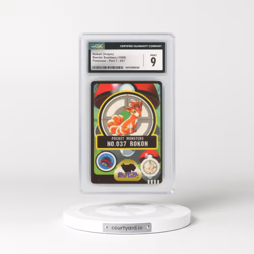 1998 Japanese Bandai Sealdass #37 Rokon (Vulpix) (CGC 9 MINT)