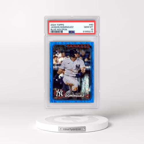 2024 Topps #60 Jasson Dominguez - Blue Holofoil (PSA 10 GEM MINT)