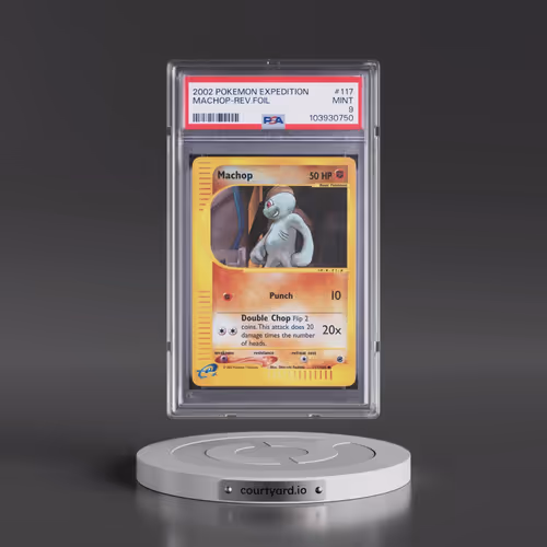 2002 Pokémon Expedition #117 Machop - Reverse Foil (PSA 9 MINT)