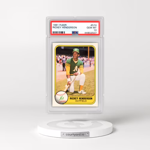 1981 Fleer #574 Rickey Henderson (PSA 10 GEM MINT)