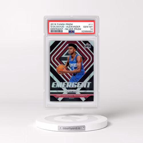 2018 Panini Prizm Emergent #11 Shai Gilgeous-Alexander - Silver Prizm (PSA 10 GEM MINT)