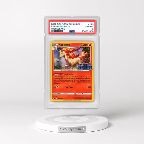 2022 Pokémon Swsh Black Star Promo #270 Rapidash - Holo Prerelease (PSA 8 NM-MT)