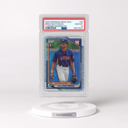 2024 Bowman Mega Box Chrome Prospects #69 Brice Matthews (PSA 10 GEM MINT)