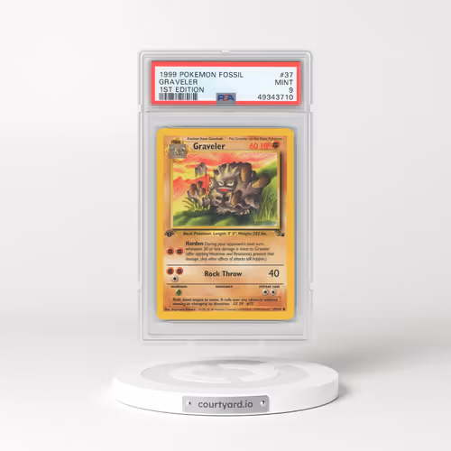 1999 Fossil #37 Graveler - 1st Edition (PSA 9 MINT)