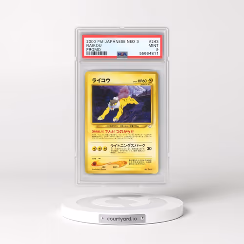 2000 Pokémon Neo 3 Promo #243 Raikou - Promo (PSA 9 MINT)