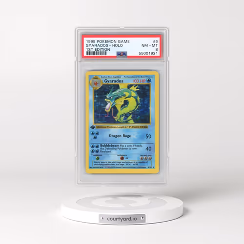 1999 Pokémon Game #6 Gyarados - 1st Edition Holo (PSA 8 NM-MT)