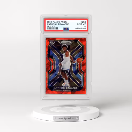 2020 Panini Prizm #258 Anthony Edwards - Red Ice (PSA 10 GEM MINT)