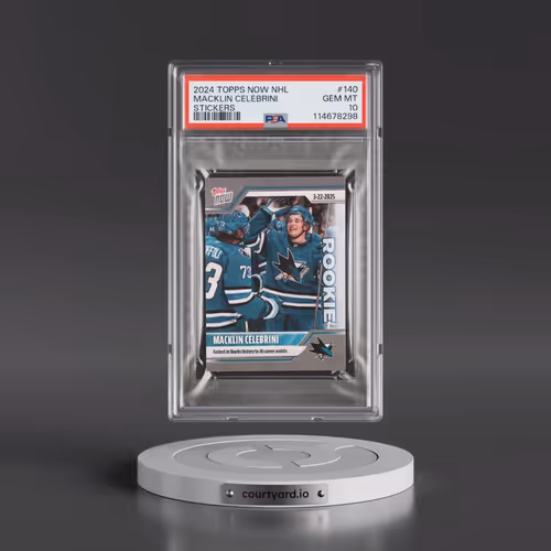 2024 Topps Now NHL Stickers #140 Macklin Celebrini (PSA 10 GEM MINT)