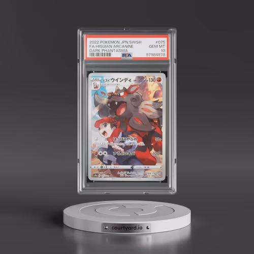 2022 Pokémon Sword & Shield Dark Phantasma #075 Hisuian Arcanine - Full Art (PSA 10 GEM MINT)