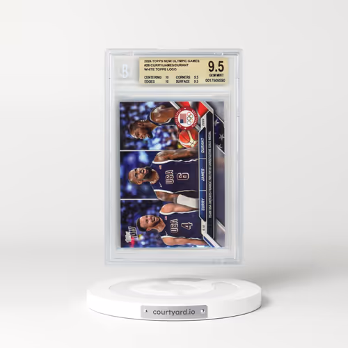2024 Topps Now Olympic Games #26 Stephen Curry/LeBron James/Kevin Durant/White Topps Logo (BGS 9.5 GEM MINT)
