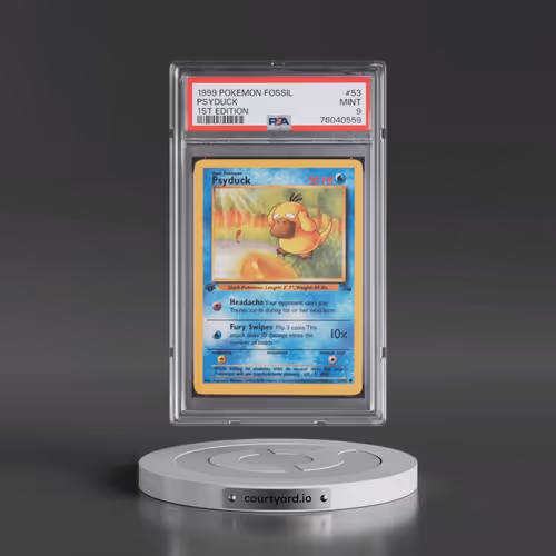 1999 Pokémon Fossil #53 Psyduck - 1st Edition (PSA 9 MINT)