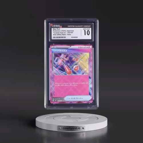 2024 High Class Pack: Terastal Fest ex - sv8a #142/187 Max Rod - ACE SPEC Rare Holo (CGC 10 GEM MINT