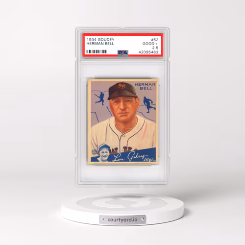 1934 Goudey #52 Herman Bell (PSA 2.5 GOOD+)