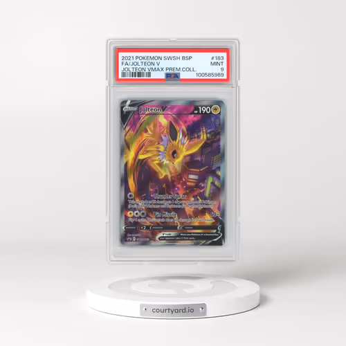 2021 Pokémon Swsh Black Star Promo #183 Jolteon V - Holo Full Art Jolteon Vmax Premium Collection (PSA 9 MINT)
