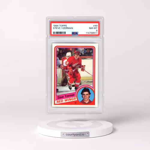 1984 Topps #49 Steve Yzerman (PSA 8 NM-MT)