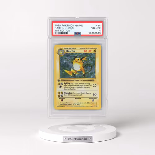 1999 Pokémon Game #14 Raichu - 1st Edition Holo (PSA 4 VG-EX)