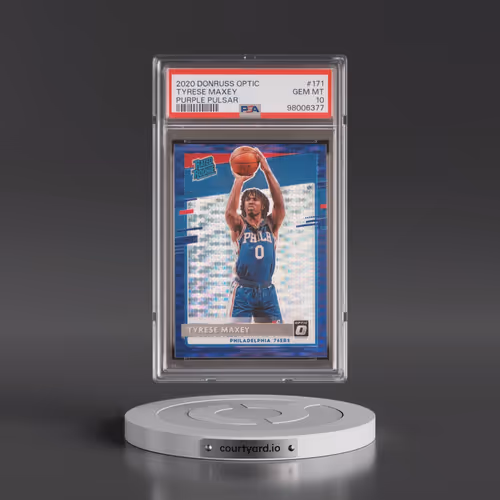 2020 Panini Donruss Optic #171 Tyrese Maxey - Purple Pulsar (PSA 10 GEM MINT)
