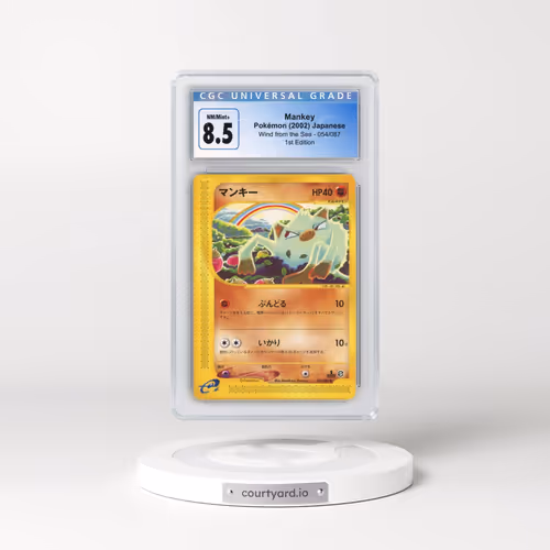 2002 Wind from the Sea #054/087 Mankey - 1st Edition (CGC 8.5 NM-MT+)