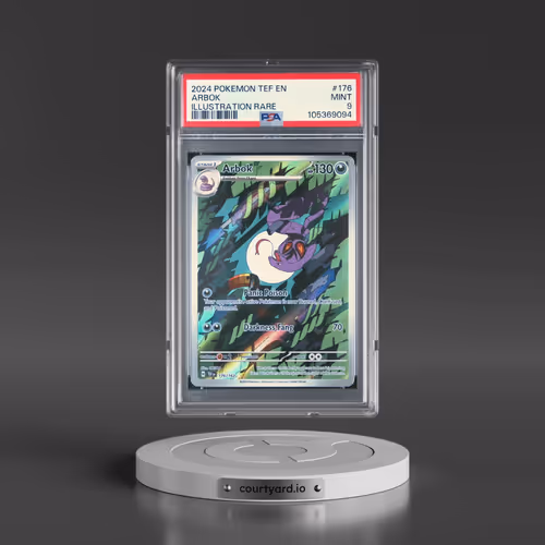 2024 Pokémon Tef EN-Temporal Forces #176 Arbok - Illustration Rare (PSA 9 MINT)