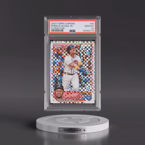 2023 Topps Chrome #39 Ronald Acuna Jr. - X-Fractor (PSA 10 GEM MINT)
