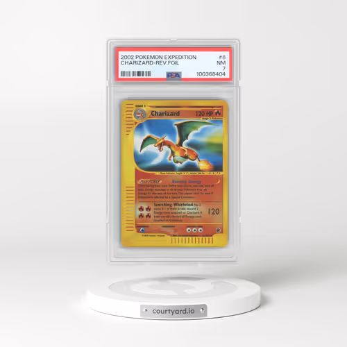 2002 Pokémon Expedition #6 Charizard - Reverse Foil (PSA 7 NM)